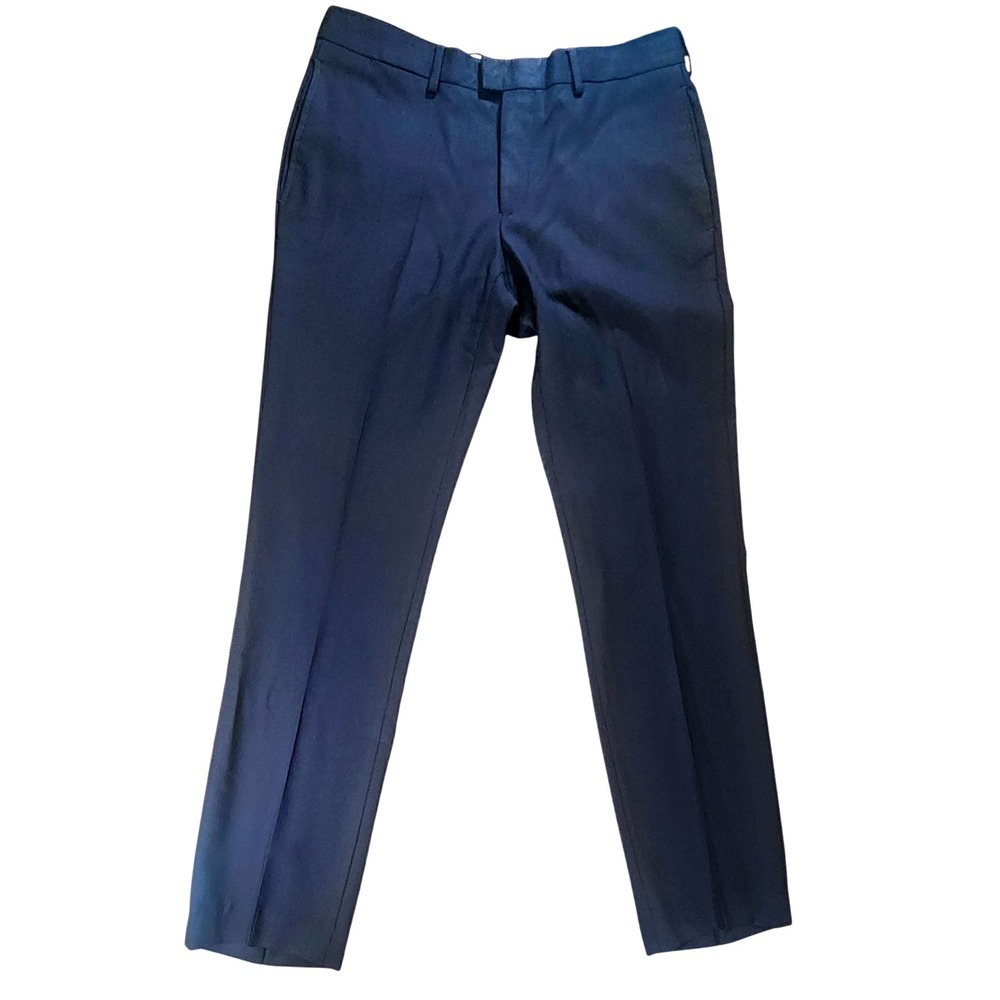 Zara Man Wool Lined Dress Pants Black
